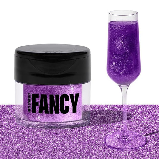 Fancy Sprinkles Amethyst Purple Edible Glitter | Luster Dust for Drinks, Cocktails & Cake Decorating | Vegan, Gluten Free, Non-GMO | Made in USA | 4gm
