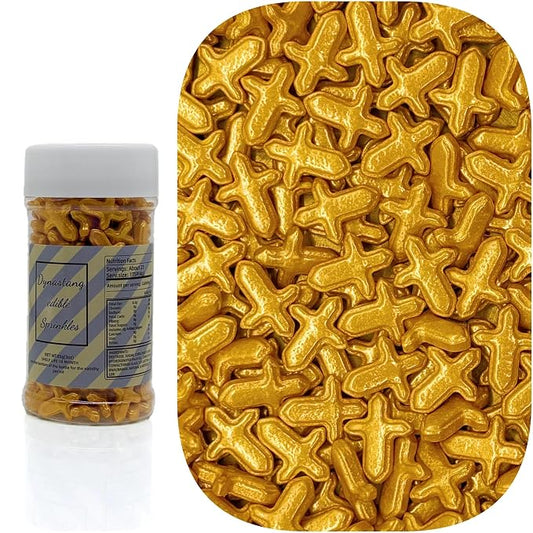 Dynastang Gold Cross Sprinkles Edible Cross Cake Decorating Stars Cake Decorations Cupcake Toppers Cookie Decorating Perfect for Cakes, Cupcakes, Desserts Toppings 3OZ