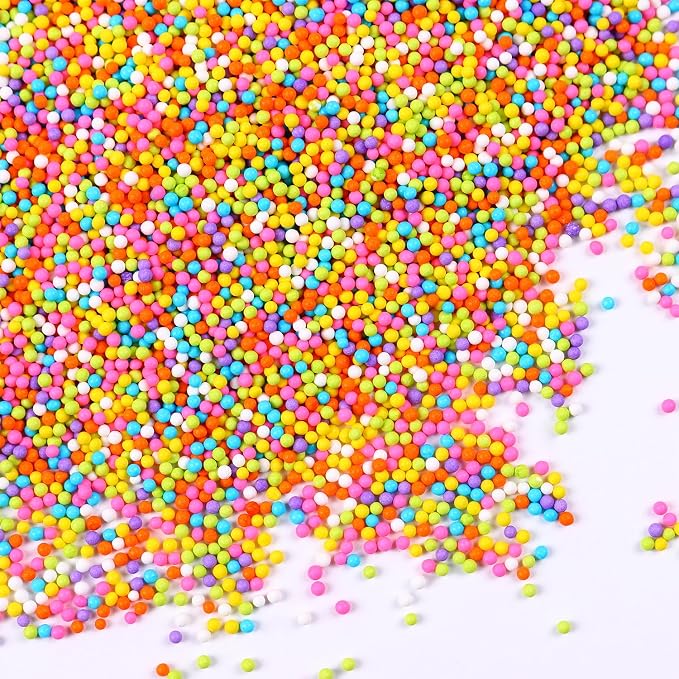 Easter Sprinkles for Cake Decorating Edible Rainbow Nonpareils Yellow Green Blue Pastel Sprinkles Mix 7 ounce for Cookies Chocolate Ice Cream Cupcake Topper