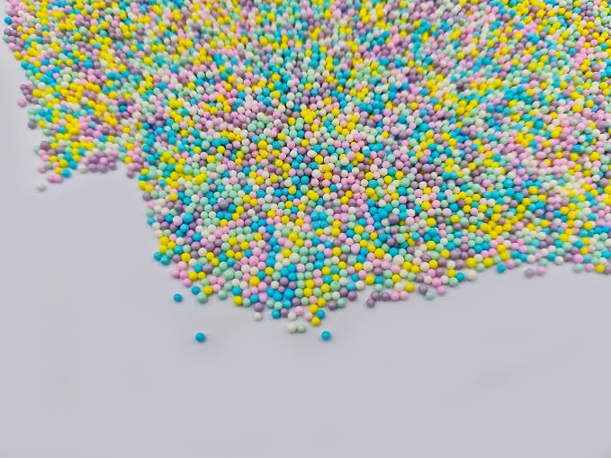 Edible Easter Nonpareil Sprinkles, 2mm Sugar Pearls for Cake Decorating, Baking, Ice Cream, Cookies, Cupcake Topper Autumn Decorations,4.59oz