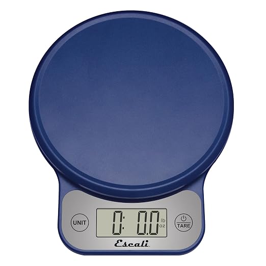 Escali Telero Digital Food Scale, High Precision Kitchen Scale for Cooking, Baking, Portion Control, Meal Prep, Weigh in Grams and Ounces, 11 lb Capacity, Blue (T136)