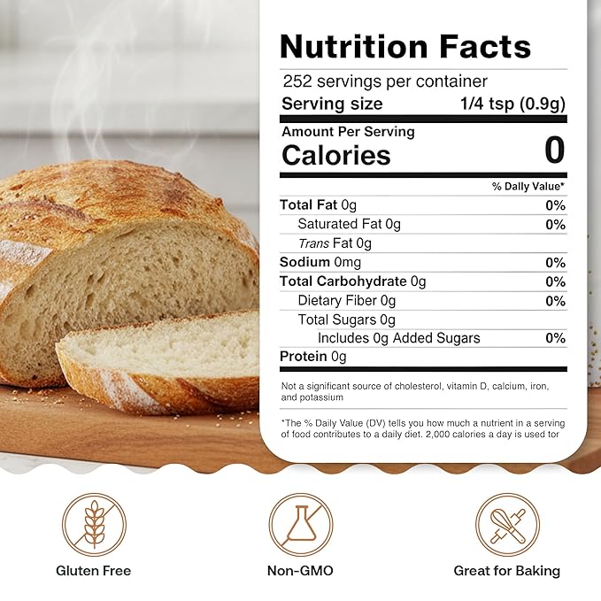 Quay Naturals Instant Dry Yeast 8 oz | Fast-Acting, No Proofing Needed | Ideal for Bread, Pizza, Bagels & Pastries | Gluten-Free, Non-GMO, Vegan Baking Essential