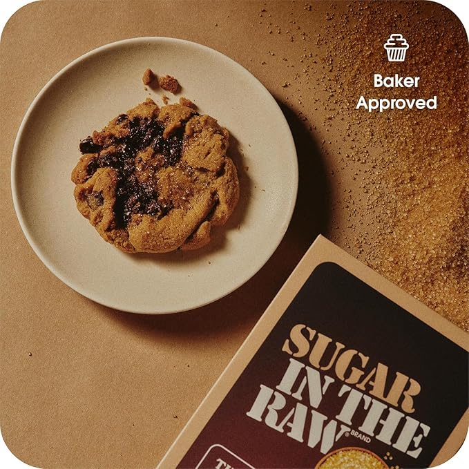 In The Raw Granulated Turbinado Cane Sugar, No Erythritol, Pure Natural Sweetener, Hot & Cold Drinks, Coffee, Cooking, Baking, Vegan, Gluten-Free, Non-GMO, Bulk Sugar, 2lb Bag (12-Pack)