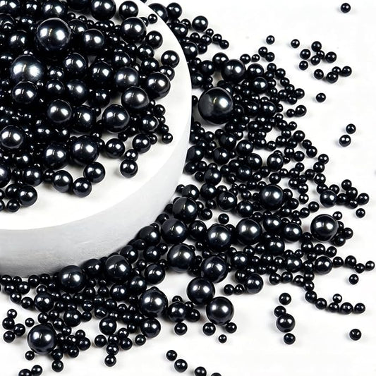 Edible Black Pearl Sprinkles for Cake Decorating, Black Pearl Sugar Sprinkles, 150g/5.29oz, Baking Cake Decorations, Food Grade Toppers, Cupcakes, Cookies, Birthday, Wedding Party Holiday Supplies