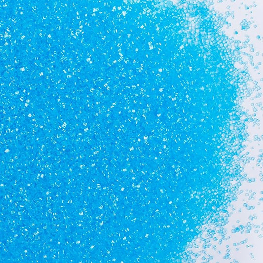 Blue Sanding Sugar - Sparkling Sugar Crystals for Baking Decorations (130g/4.6oz) - Edible on Cookies, Cupcakes, Cakes, Ice Cream | Wedding, Party, Valentines Sugar Sprinkles