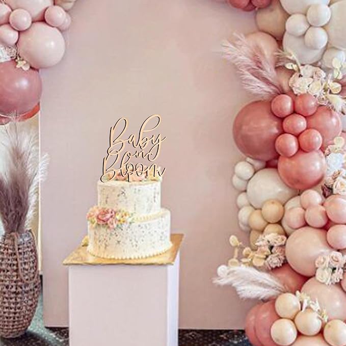 ZAIBIANHAO Baby in Bloom Cake Topper | ,Baby Shower Cake Sign,Pregnancy Reveal, Baby shower Decorations,Birth Announcement, Custom Baby Cake Topper