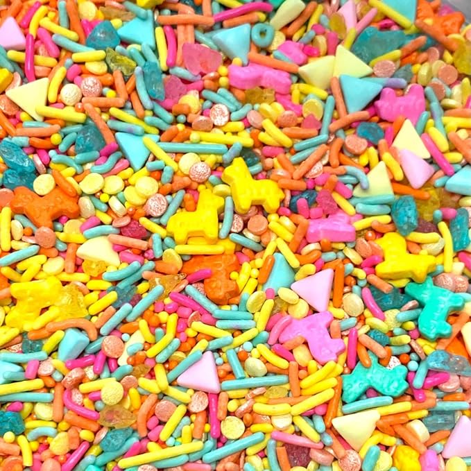 COOL MOM SPRINKLES Pinata Sprinkles (4 oz.) – Llama Themed Birthday Sprinkles for Decorating Cakes, Cupcakes, Cookies & Desserts – Mixed in the USA/Gluten-Free