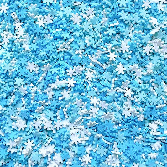 EHOPE 100G Fake Sprinkles Polymer Sprinkles Faux Sprinkles Resin Sprinkles Clay Sprinkles For Resin Fake Candy Sprinkles for Nail Art DIY Crafts Cake Phone Case (100G Snowflake-3)