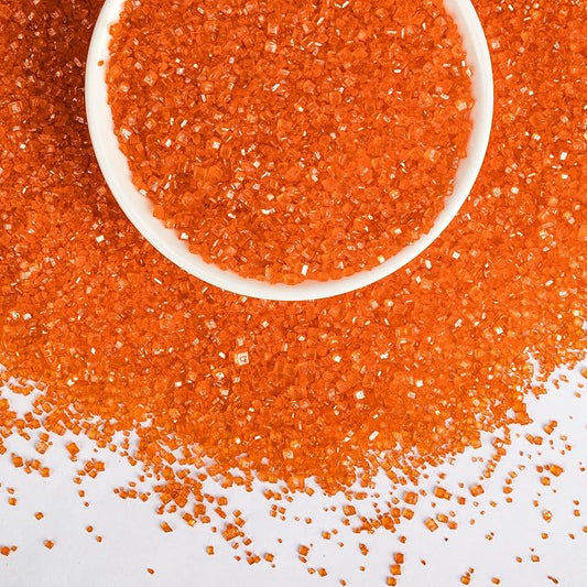 Edible Orange Sprinkles,Sanding Sugar Sprinkle for Cake Decorating,150g,Edible Coarse Sugar Crystals,Sprinkle Mix for Donut Cookies,Ice Cream,Fondant Cake,Caramel Apples,Cupcakes,Desserts,Wedding Birthday Party Supplies