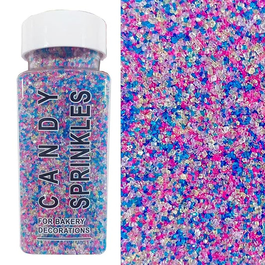 Sentovac Rainbow Sanding Sugar Crystals for Baking Edible Colorful Pastel Easter Crystals Sparkling Sugar Sprinkles Cake Cookie Cupcake Topper Ice Cream Decoration Supplies