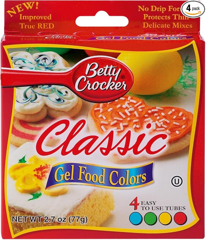 Betty Crocker Classic Gel Food Colors - 4 CT