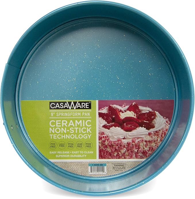 casaWare 9-inch Springform Pan Ceramic Coated NonStick (Blue Granite)