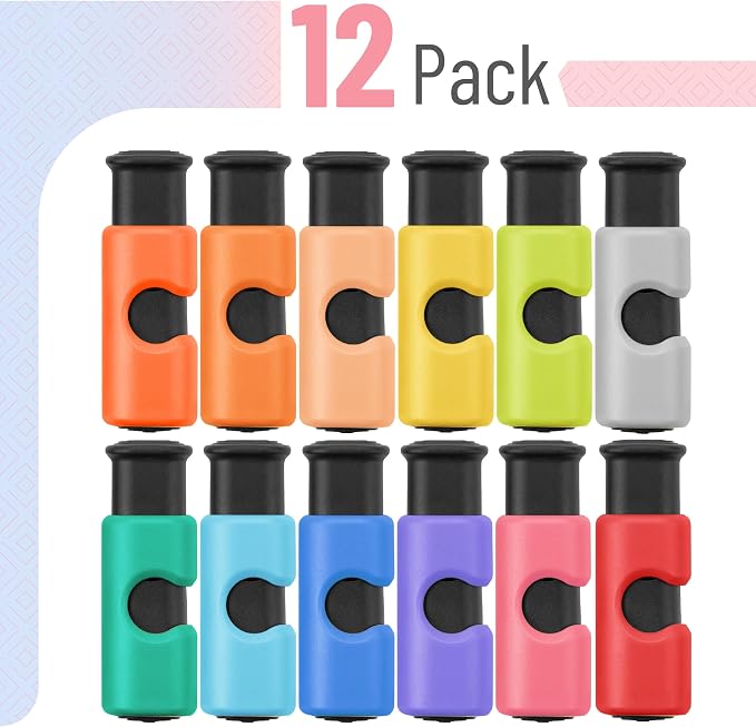 Mr. Pen- Squeeze and Lock Bread Bag Clips, 2.4 Inch, 12 Pack | Multicolor Squeeze Lock Clips, Reusable Bag Closures for Bread, Snacks, Coffee, Food Storage, Fits Thick and Thin Bags