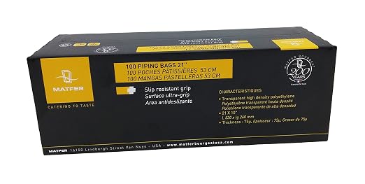 Matfer Bourgeat Standard Disposable Pastry Bags, 21", Roll of 100