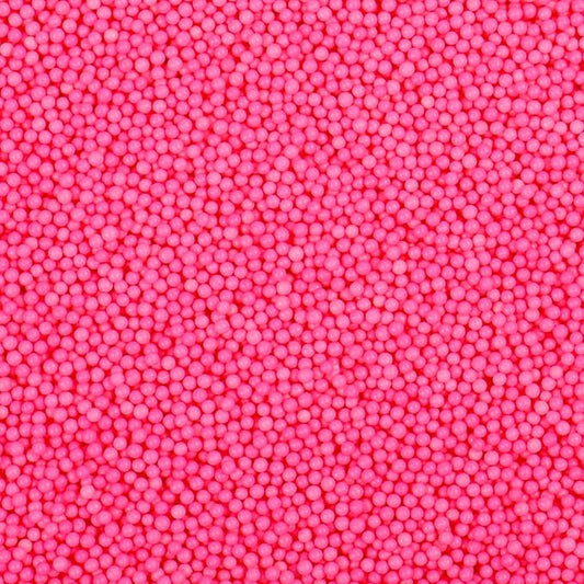 Pink Nonpareils Sprinkles - 2mm Edible Mini Pearl Sprinkles for Cake Decorating, Cupcake, Cookie, Baking, Donuts, Ice Cream Toppings, Wedding Party Supplies 130g/4.58oz