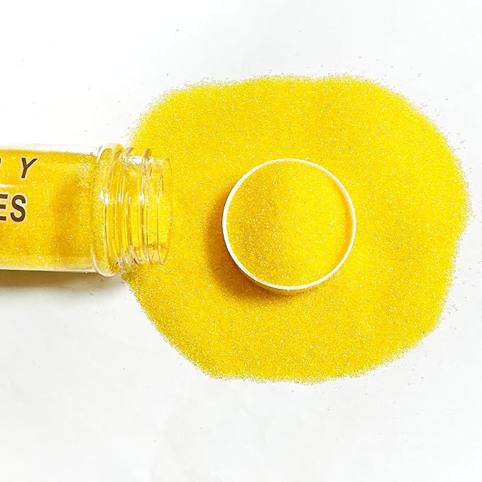 Edible Yellow Sanding Sugar Sprinkles 142g/ 5.01oz Sugar Crystals for Cake Decorating Candy Baking Decorations Ice Cream Toppings and Cookie Decorating for Valentines Halloween Christmas