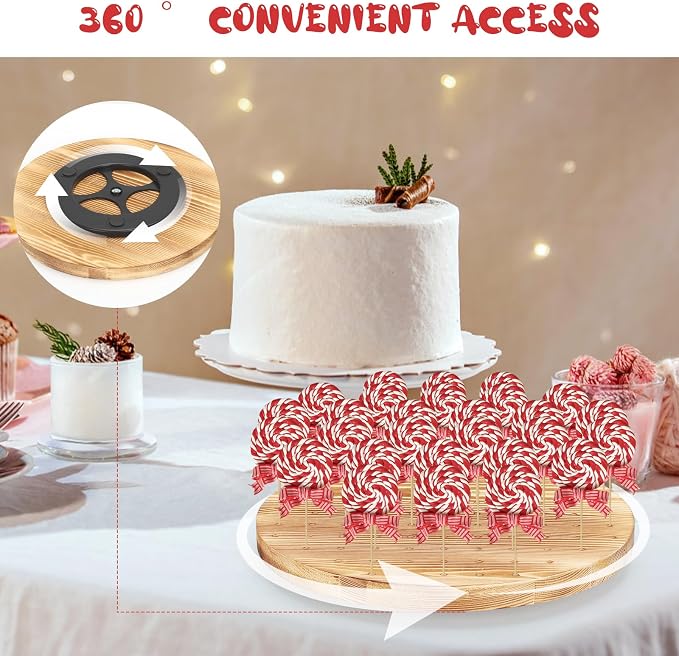Cake Pop Stand Revolving Cake Pop Holder Round for Weddings Baby Showers Birthday Party Anniversaries Holiday