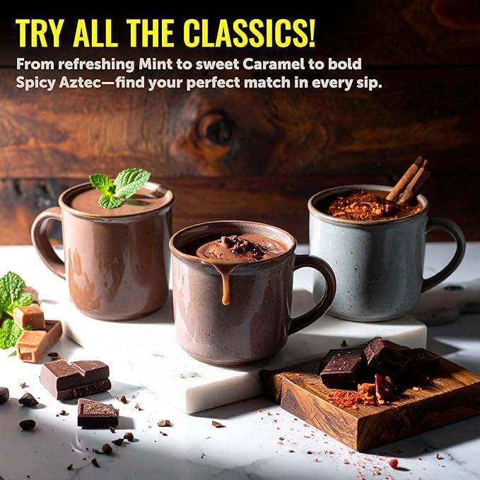 Castle Kitchen Double Decadent Dark Hot Chocolate Mix – Dairy-Free, Vegan, Plant Based, Gluten-Free, Non-GMO Project Verified, Kosher Hot Cocoa – Just Add Water – 14 oz Tin