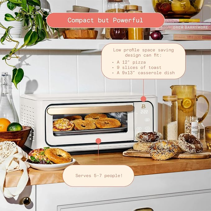 Infrared Air Fry Toaster Oven 9 Slice, 1800W Countertop Oven with Convection & Air Fry Functions, Digital Touch Display, Multi Cooking Modes for Baking, Broiling & Reheating