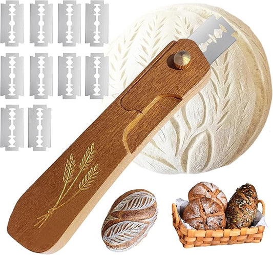 Bread Lame Dough Scoring Tool, Upgrade Bread Scoring Tool for Sourdough Bread Baking, Sourdough Scoring Tool for Homemade With 10 Razor Blades