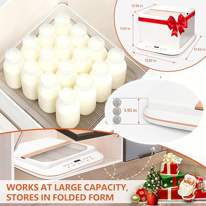 2-in-1 Slow Cooker & Bread Proofer Box with Digital Touchscreen, Professional Dough Proofer with Precise Temp Control (0-120°C) & Humidity Function for Baking, Melting Chocolate, Yogurt Making