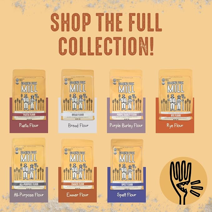 Roaring Fork Mill Emmer 00 Flour - Stone-Milled USDA Organic & Regenerative Organic Certified heritage and Ancient Grain Flour, Regenerative Baking Flour for Bread, Pasta & Artisan Baking