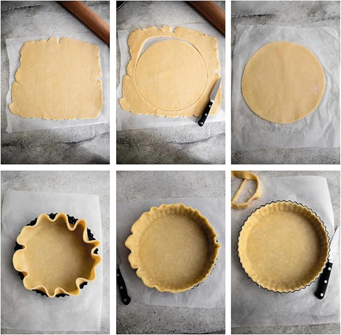 MGE - Dish Pie Pan - Deep Quiche Lorraine Pie Pan - Tart Pans with Removable Bottoms - Tarte Tatin Mould - Detachable Apple Cake Mould - Quiche Baking Dish (11 inch)
