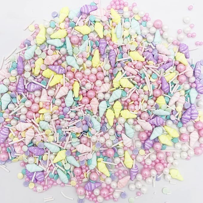 Edible Summer Pink Sprinkles Ice Cream Sprinkles Candy Baking Edible Cake Decorations Cupcake Toppers 120g/ 4.2oz