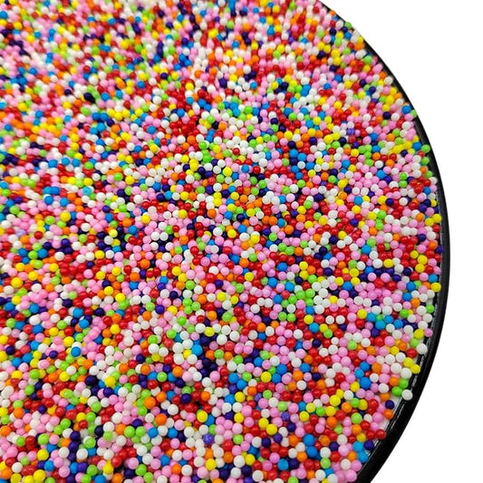 Homankit Rainbow Nonpareils Sprinkles Edible Cookie Decorations Mini Pearls for Decorating Cake, Baking, Cupcake Toppers, Ice Cream, Donuts 3.88 Ounce