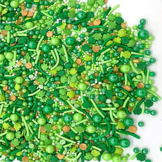 Sentovac St Patricks Day Sprinkles Pearl Edible Candy Sugar Decorations for Cake Cookie Cupcake Topper Baking Decorations St Patricks Day Christmas Valentines Wedding Supplies