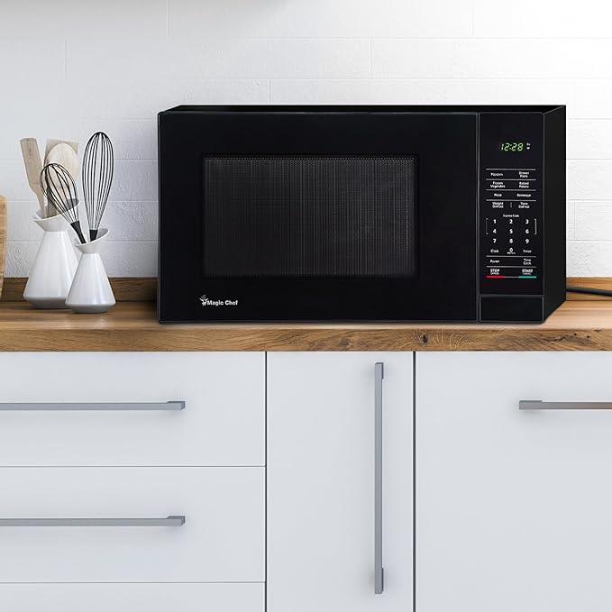 1.1 cu. ft. Countertop Microwave Oven, in Black with Gray Cavity