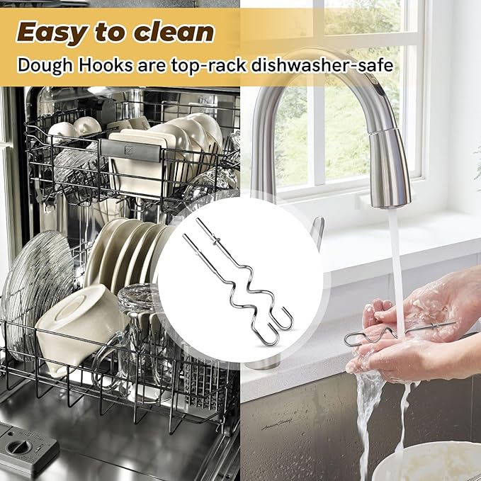 Dough Hook for Ninja Mixer, Power Mixer System (CI100 Series) for Ninja Blender Accessories CI100, CI101, CC105A, CI105BRN & CI101H1, Stainless Steel Foodi Accessories XSKDOUGHHK,1 Pack