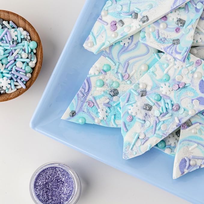 Sweets Indeed, Edible Glitter, Perfect for Drinks, Cocktails, Beverages & Cake Decorating, Dessert Cake Topper, Gift, 4 grams (Purple Edible Glitter)