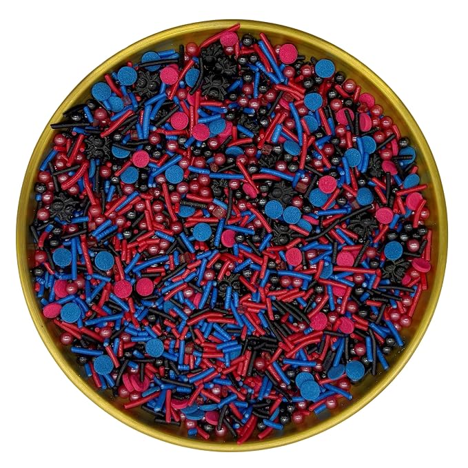Spider Sprinkles Edible Superhero Cake Decorating Cake Decorations Cupcake Toppers Cookie Decorating Perfect for Cakes,Cupcakes,Desserts Toppings 3OZ
