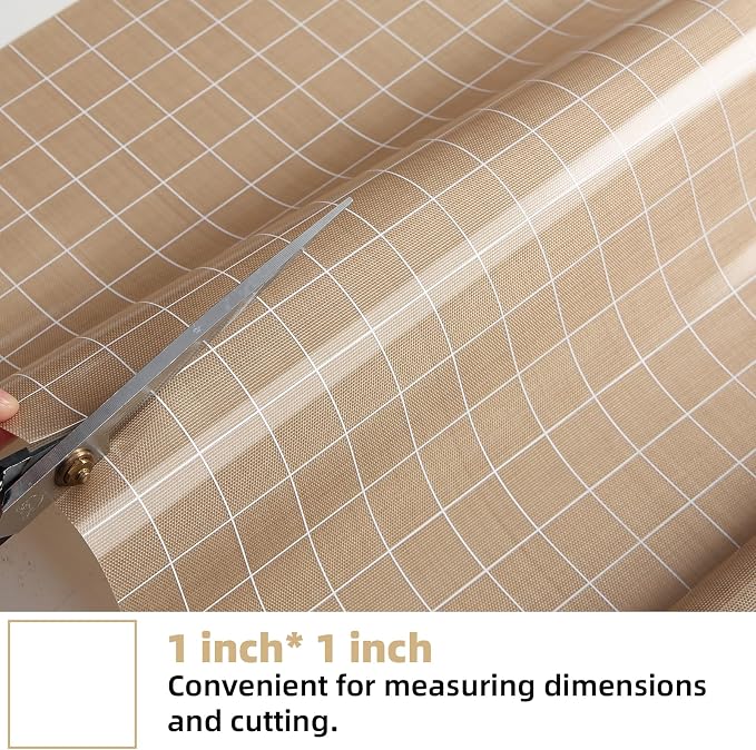 Silicone Baking Mat Roll 16IN*5FT Free Cutting, Non-Slip Pastry Mat, Non-Stick Reusable Air Fryer Liner, Oven Liners, Freeze Dryer Mat, Easily Cut to Size Fit All Ovens Pans Tins Dishes
