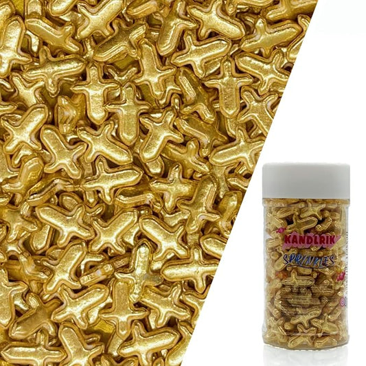 Super Gold Cross Sprinkles Edible Toppers Cake Decorating Mixed Size Cake Decorations Cupcake Toppers Cookie Decorating Perfect for Cakes,Cupcakes,Desserts Toppings 3OZ