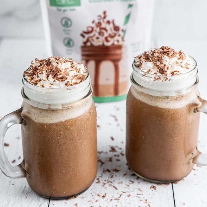 Bare Life Frozen Hot Cocoa Mix, Dairy Free Frozen Hot Chocolate, Vegan Chocolate Frappe Mix, Gluten Free, Just Blend with Ice, 10.16 oz Pouch