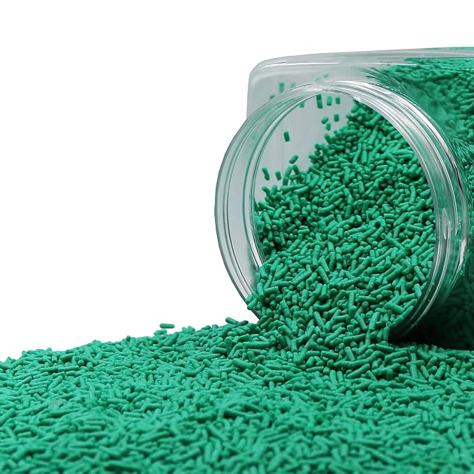 Decorating Sprinkles By FirstChoiceCandy- 2 LB - Colorful Jimmies Great For Topping for Bakery, Ice Cream, and Confectionary - Kosher Sprinkles In a Resealable Container (Green)