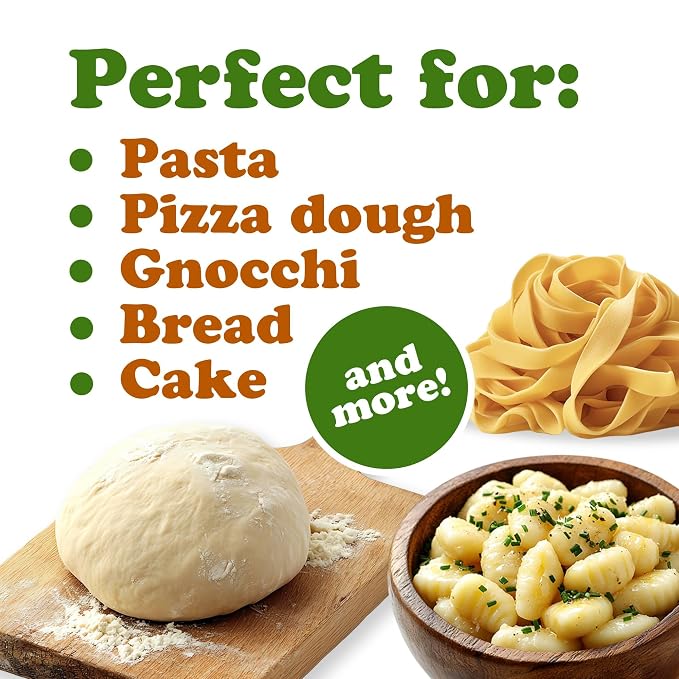 Food to Live Organic Italian Semolina Flour, 8 Ounces - Premium Durum Wheat, Perfect for Pasta and Pizza Dough, Ideal for Authentic Italian Recipes.
