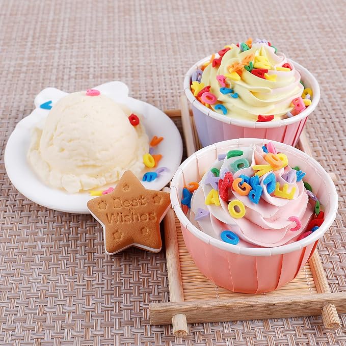 Rainbow Letters Sprinkles, Edible Letters for Cake Decorating, ABC Alphabet Sprinkles Mix for Baking Topping, Cupcakes, Cookies, Ice Cream, School Enrollment Children Birthday Party Holiday Supplies