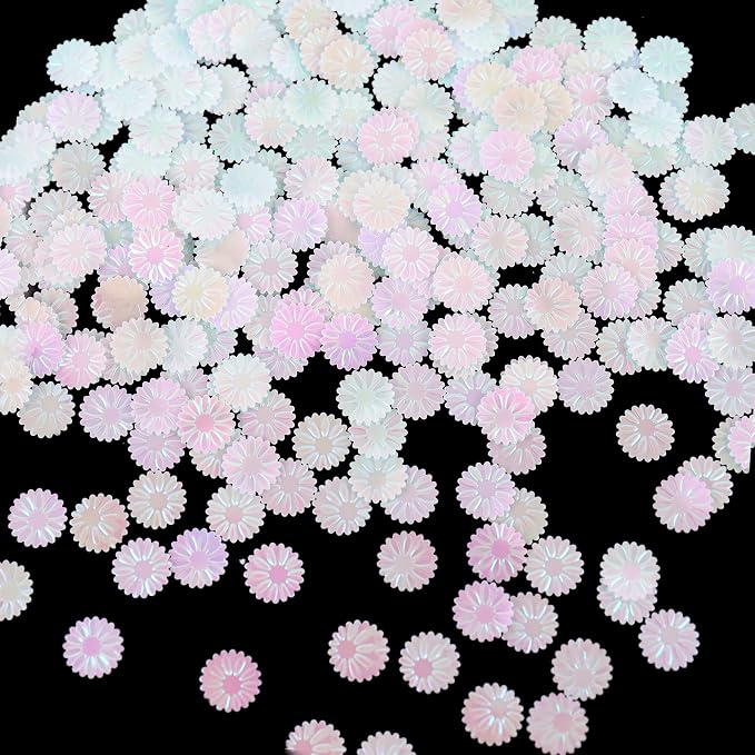 500 PCS Daisy Cupcake Toppers White Mini Daisy Flowers Cake Decorations Picks White Flowers for Bridal Engagement Baby Shower Christma Theme Kids Birthday Party Decor Supplies
