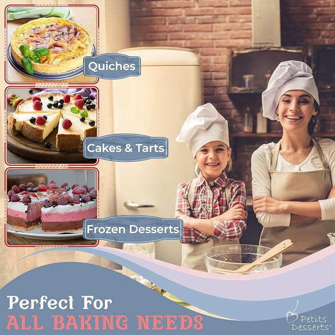 9 Inch Springform Pan Set - 4 NONSTICK Leakproof Cheesecake Pans 4/7/9/11” with CAKE SLICER and TESTER; INSTANT POT-Compatible Spring Form Pans for Baking – for Gifting - Layer Cakes, Quiches, etc