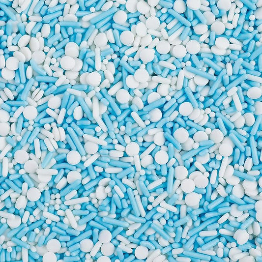 Winter Blue Sprinkles Edible for Baking, Mix For Cupcakes Decorations