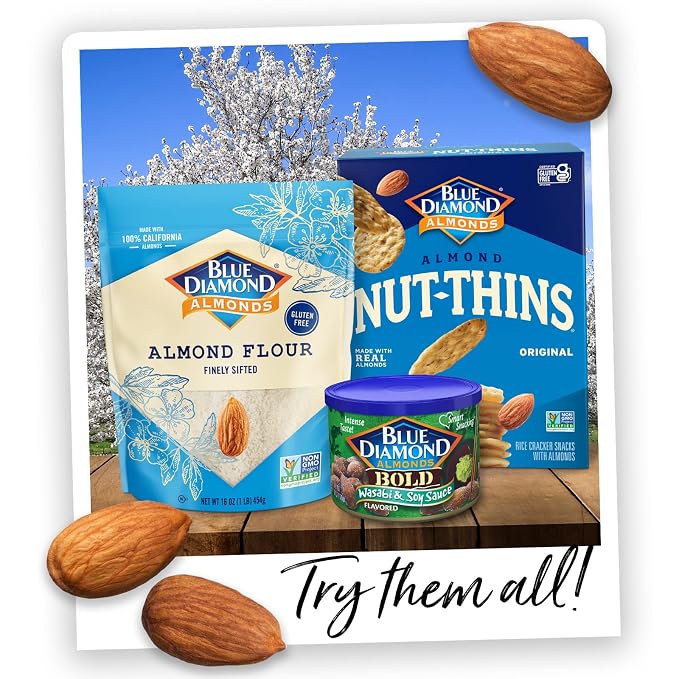 Blue Diamond Almonds Almond Flour, Gluten Free, Blanched, Finely Sifted, 48 oz (Pack of 2)
