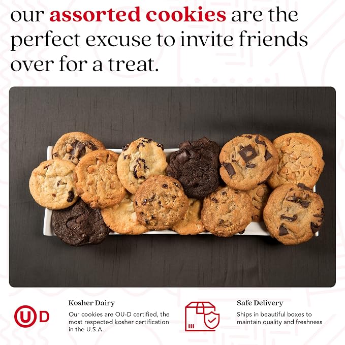 David's Cookies Freshly Baked Cookies Assortment - Delicious Handmade Soft Variety - Exquisite Gourmet Gift for Friends & Family on Special Occasions - Assorted Cookies Tin Party Pack 3lbs
