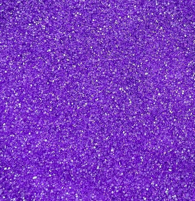 Senchanting Violet Sanding Sugar Sprinkles, Edible Crystal Light Purple Sanding Candy Sugar for Cake Decorating Wedding Party Baking Cupcake Cookie Ice Cream Decoration Supplies 90g/3.2oz
