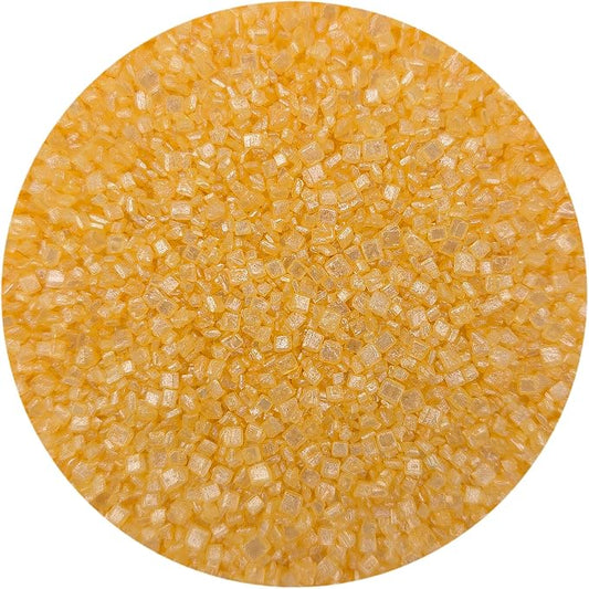 NCS Pearlized Yellow Coarse Sanding Sugar, Sparkling Decorating Sugar for Baking & Drink Rims, 7 oz