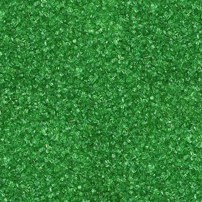 Sentovac Green Sanding Sugar for Baking Edible Sparkling Coarse Sugar Crystals Sprinkles for Baking Topping Cake Cookie Cupcake Topper Ice Cream Decoration Supplies 3.2 OZ