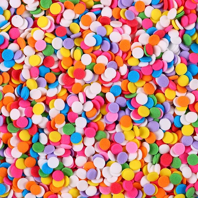 Bayep Confetti Sprinkles for Cake Decorating Rainbow Sprinkles for Ice Cream, Cookies, Baking, Cupcake Topper Colorful Sprinkles Perfect for Birthday Party Christmas Holiday Supplies 3.52 Ounce