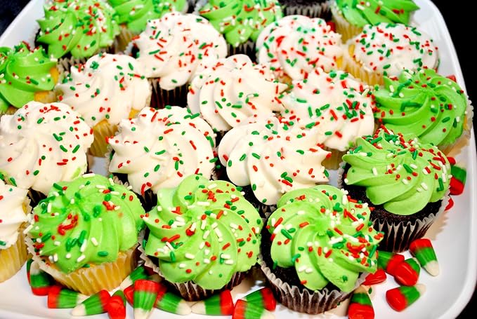 Christmas Sprinkles Bulk - 1.6 Pounds - Holiday Jimmies - Red White and Green Xmas Baking Toppings for Cookies, Cakes, Cupcakes, and More!